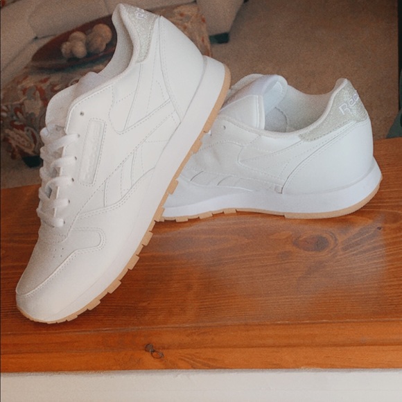 reebok classic silver glitter womens